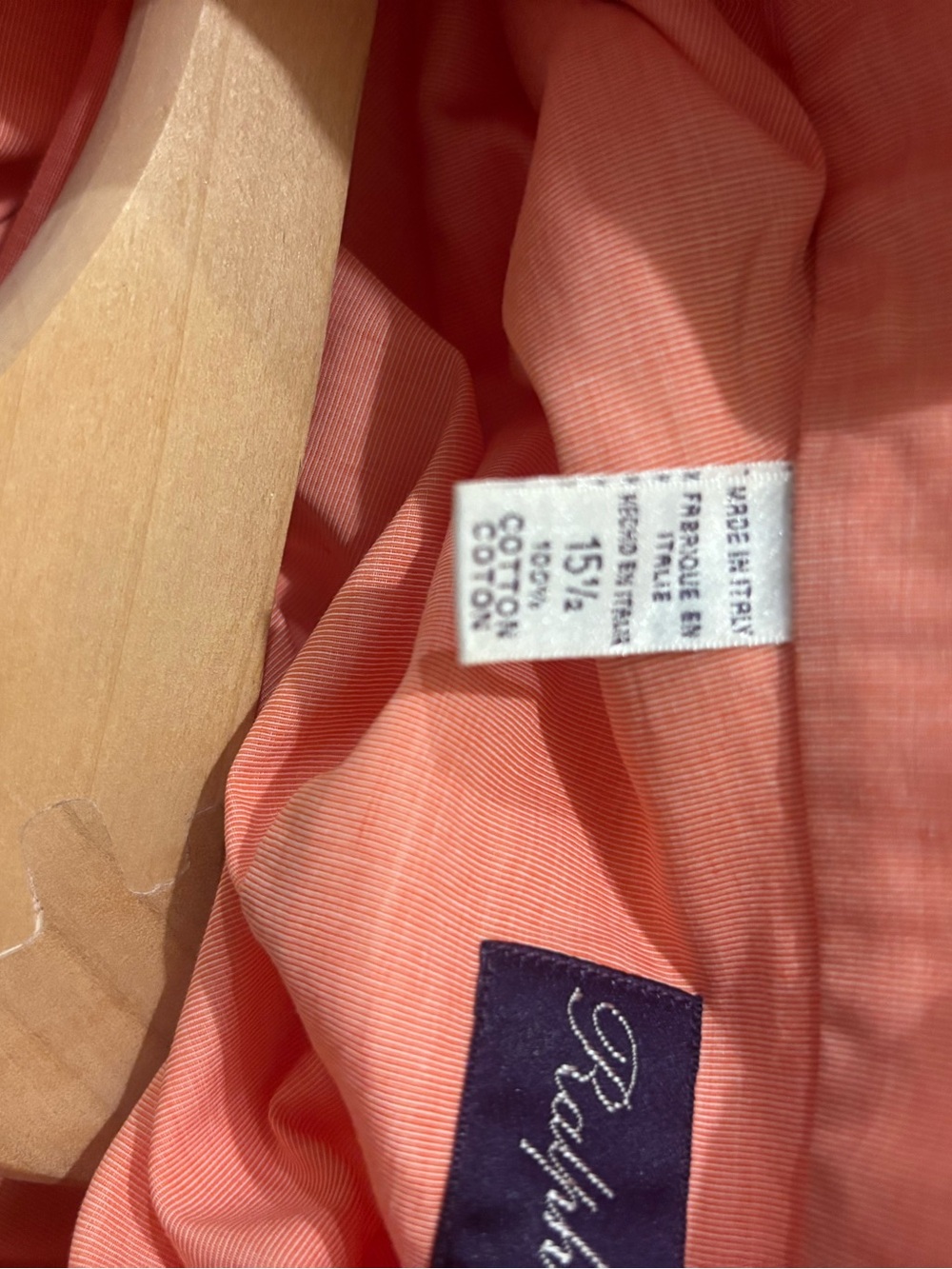 Ralph Lauren (Purple Label) Men's Coral-Orange Dress Shirt - Picture 2 of 5